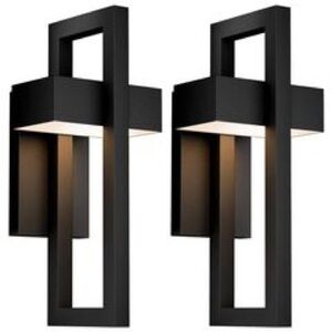 16.5 in. Black LED Outdoor Hardwired Wall Lantern Scone (2-Pack)
by
Lucky Monet